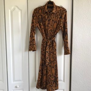 Zara snake skin print dress